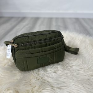 Bandolera cremalleras verde