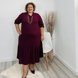 Vestido Lucia burdeos