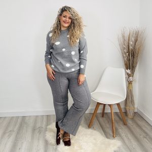Pantalón punto Marsella gris