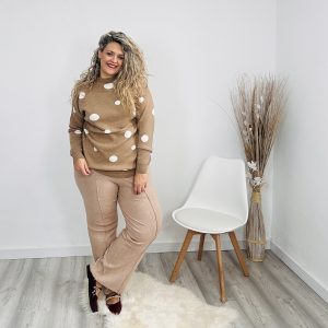 Pantalón punto Marsella camel