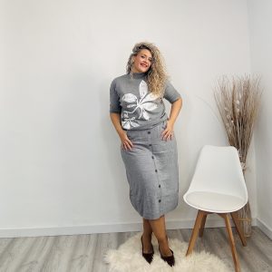 Falda Mariela gris