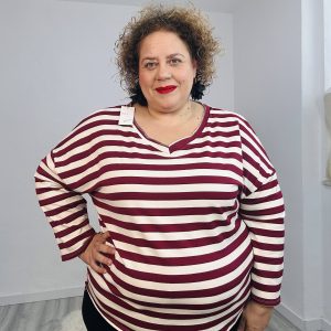 Camiseta Victoria Burdeos