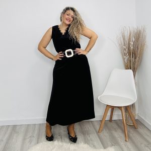 Falda Terciopelo negra
