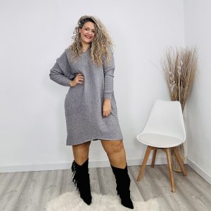 Vestido Carmín gris
