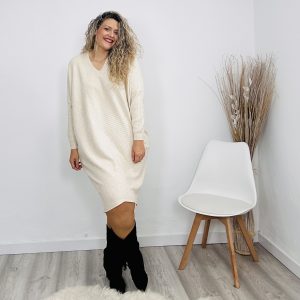 Vestido Carmín beige