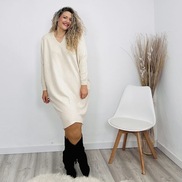 Vestido Carmín beige