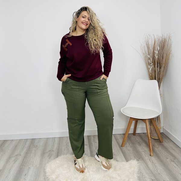 Pantalón cargo Wide leg verde