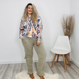 Pantalón cargo lavado topo