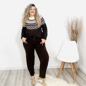 Denim ballon marrón