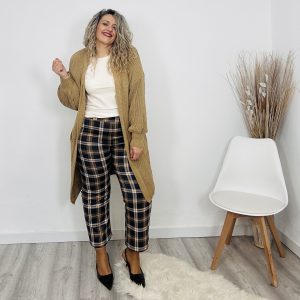 Abrigo punto Boston camel