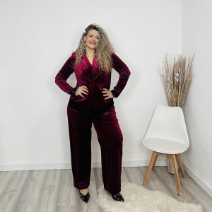 Traje terciopelo Anabel burdeos