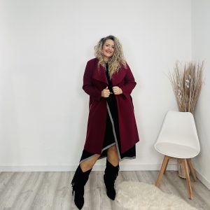 Abrigo Italia burdeos