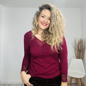 Lencera canalé burdeos