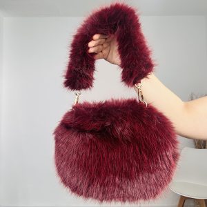 Bolso Peluche burdeos