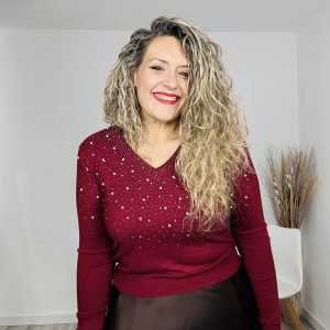 Jersey Perla burdeos