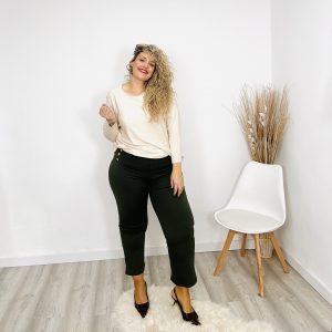 Leggins botones verde