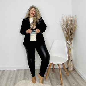 Leggins polipiel negro