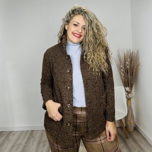 Abrigo corto Carlota marrón