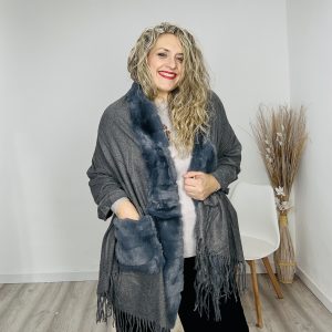 Pañoleta Navidad gris