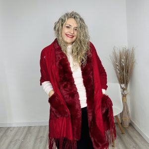 Pañoleta Navidad burdeos