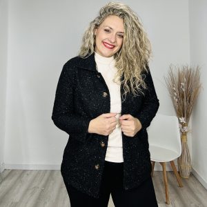 Abrigo corto Carlota negro