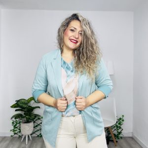 Blazzer antelina verde agua