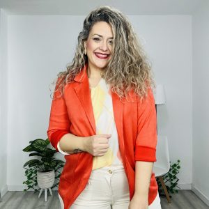 Blazzer antelina naranja