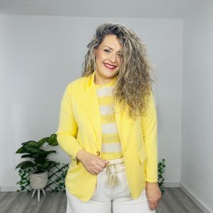 Blazzer punto licra amarilla