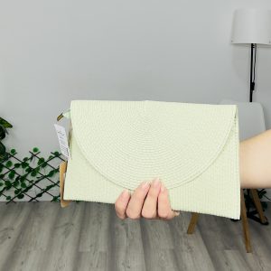 Cartera rafia verde