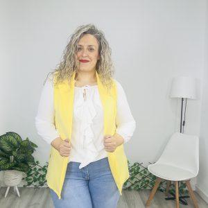 Chalequillo punto licra amarillo