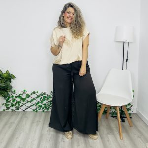 Pantalón Palazzo F51 gris/marrón