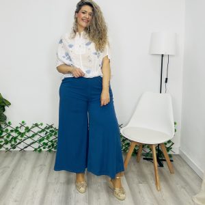 Pantalón tencel 2684 azul medio