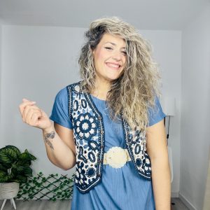 Cinturón margarita beige