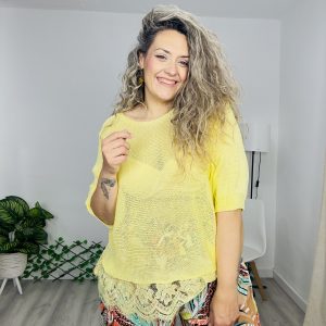 Jersey hilo encaje amarillo