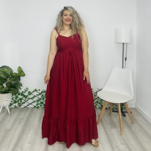 Vestido Andrea burdeos